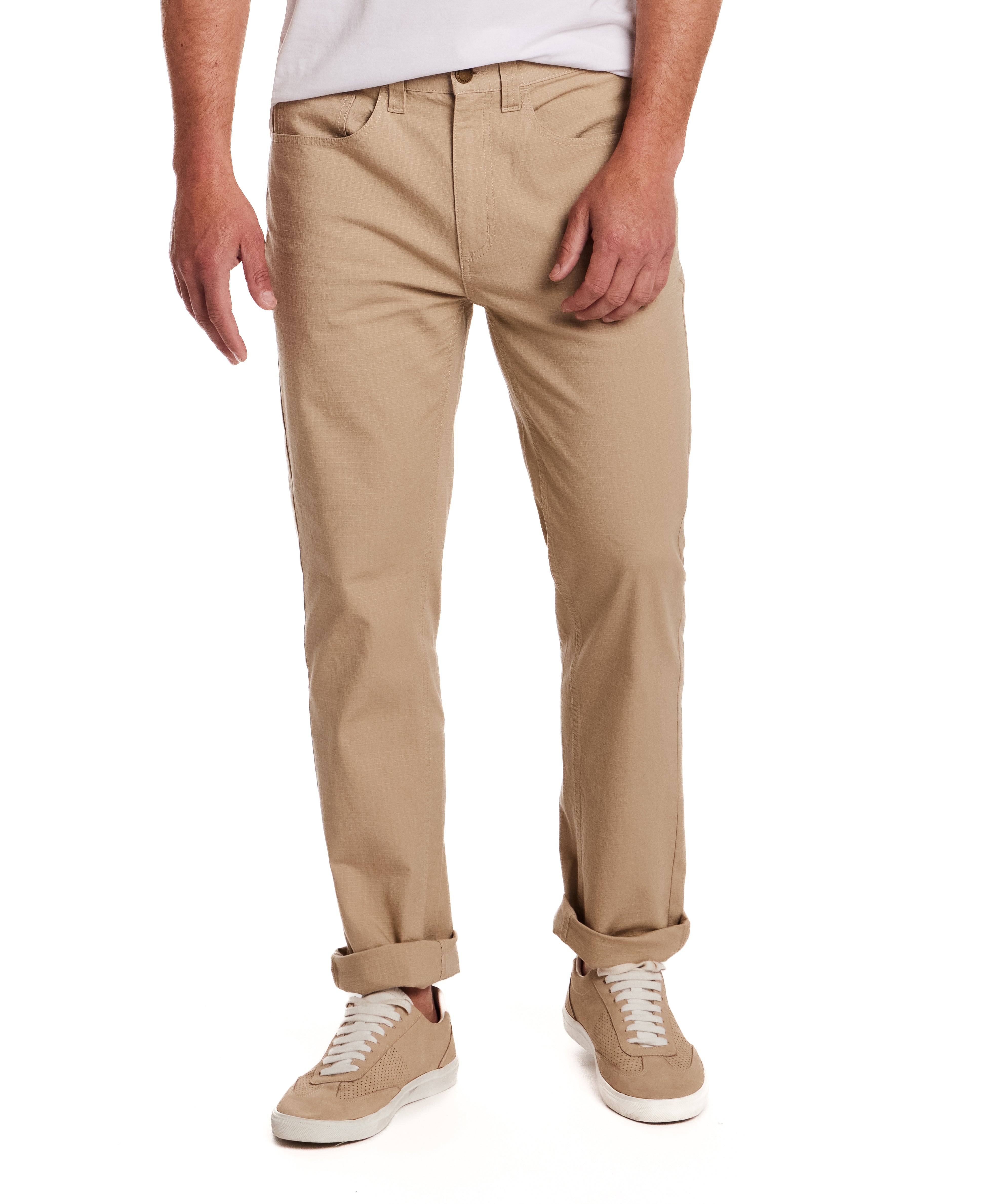 Stretch Cotton Ripstop Pant in White Pepper