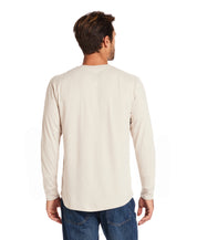 Long Sleeve Brushed Jersey Crew in Natural