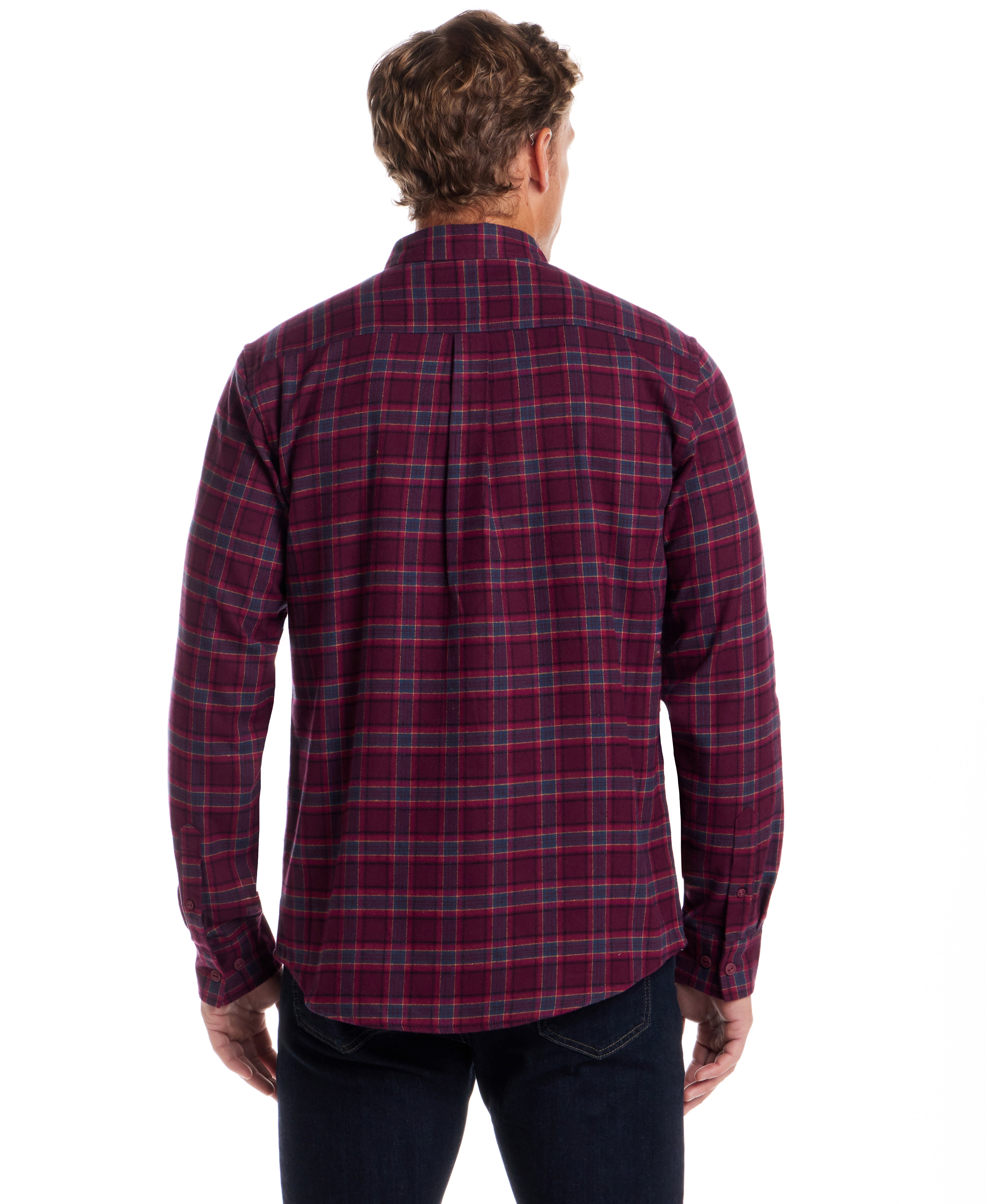 Holiday Antique Flannel in Red Plum