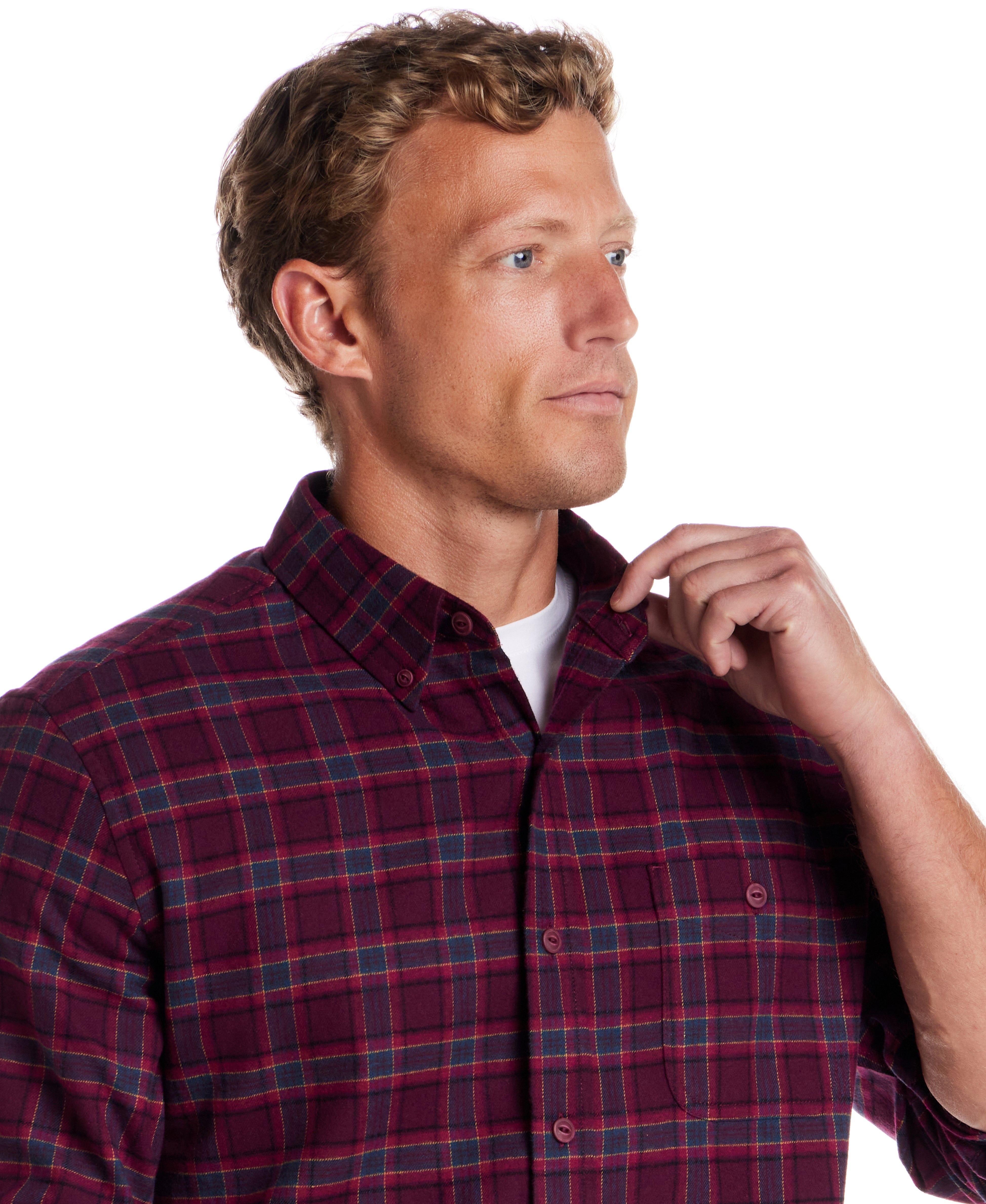 Holiday Antique Flannel in Red Plum