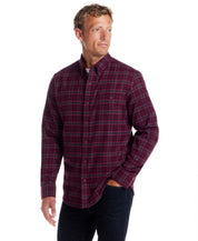 Holiday Antique Flannel in Red Plum