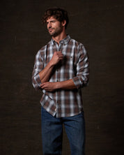 Long Sleeve Burnout Flannel in Chicory