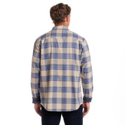 Long Sleeve Brushed Flannel in Dusk Blue