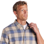 Long Sleeve Brushed Flannel in Dusk Blue