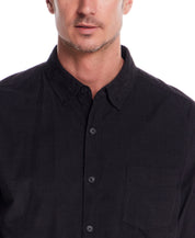 Long Sleeve Pebble Corduroy Shirt in Forged Iron