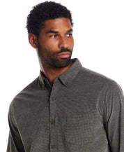 Long Sleeve Nailhead Corduroy Shirt in Kambaba Olive