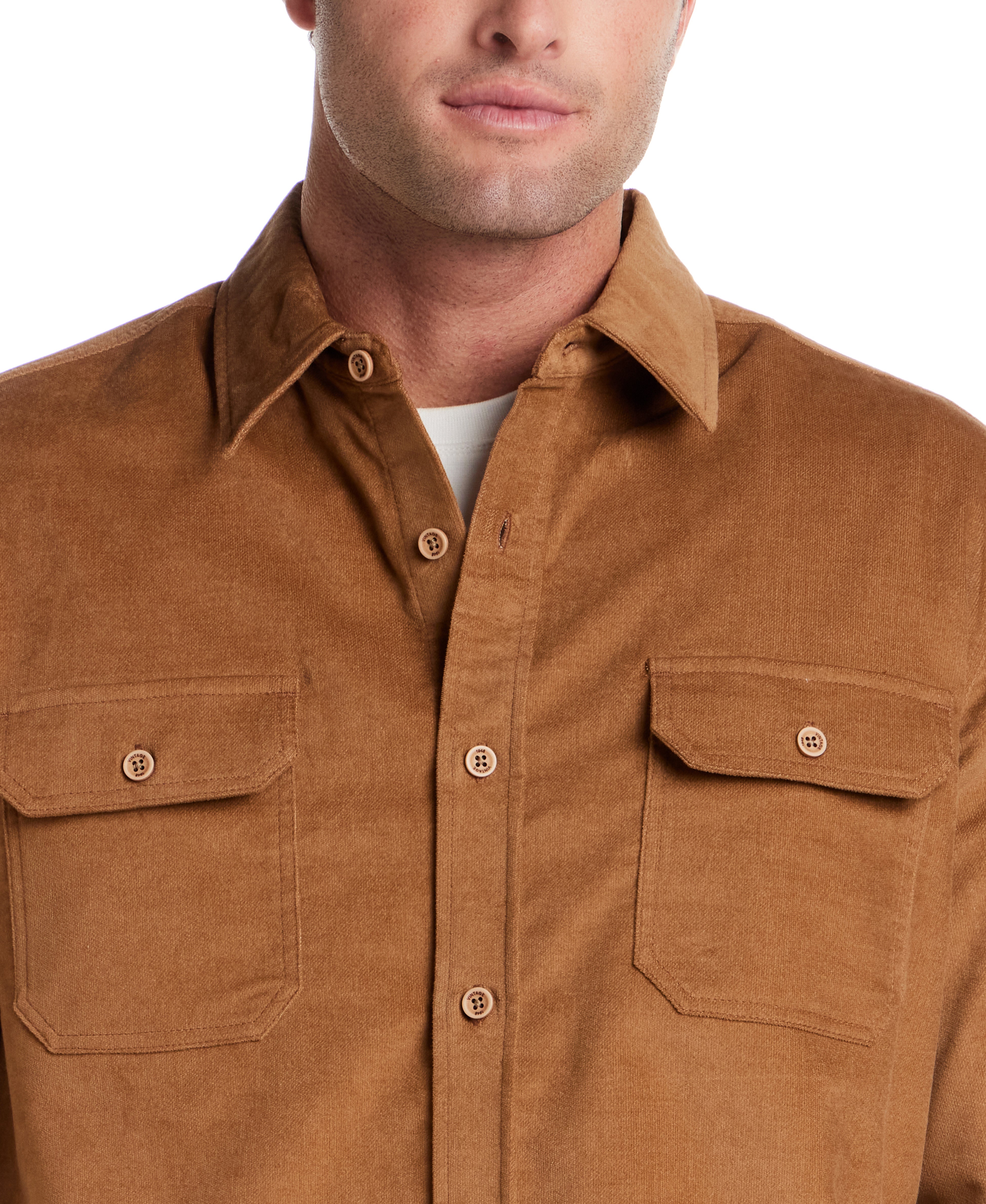 Superfine Corduroy Overshirt in Chipmunk