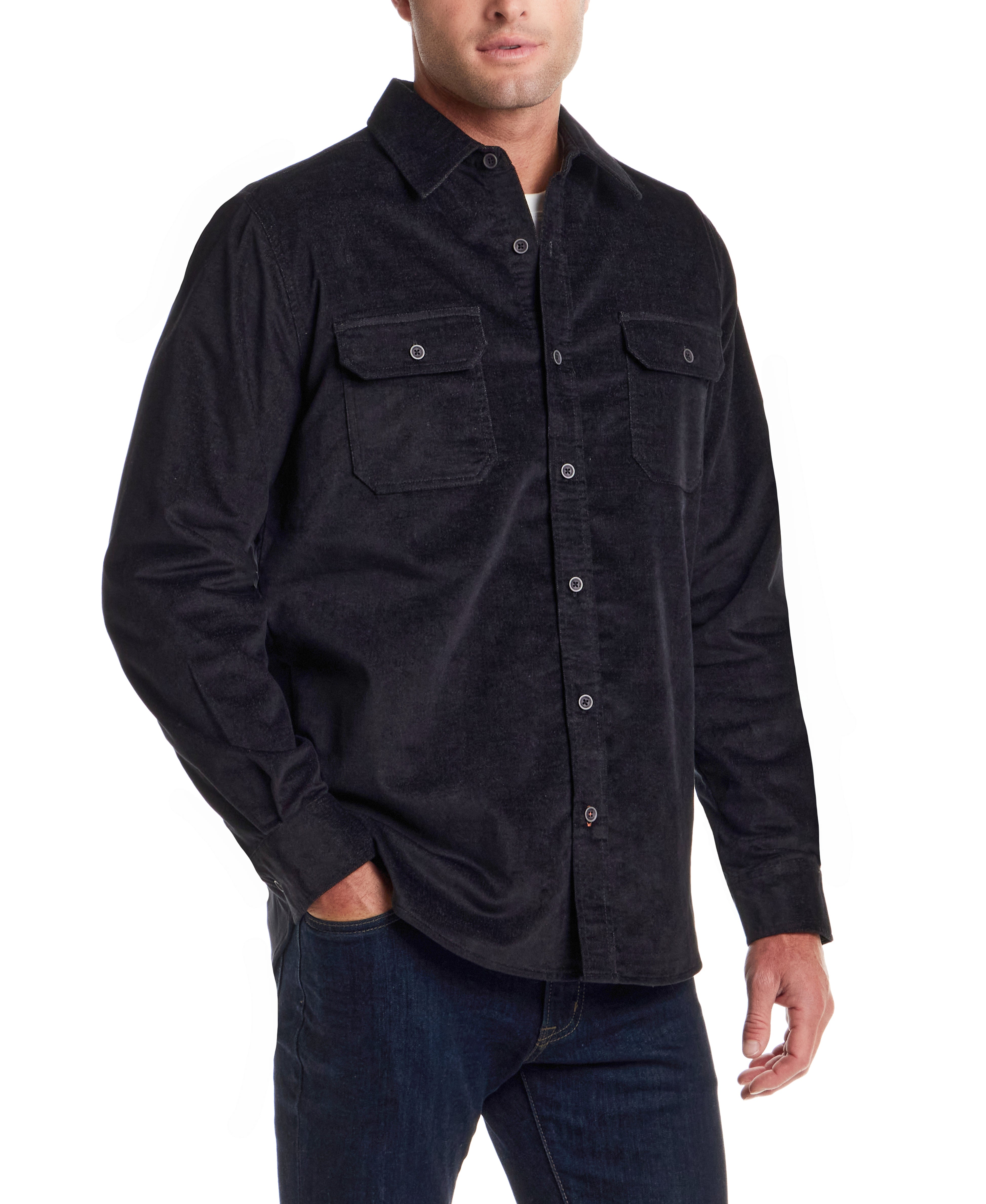 Superfine Corduroy Overshirt Moonless Night