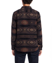 Southwest Unlined Jacquard Overshirt in Chocolate Torte