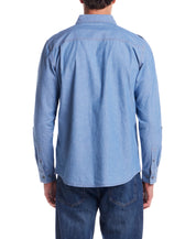 Roll Tab Ripstop Denim Shirt in Insignia Blue