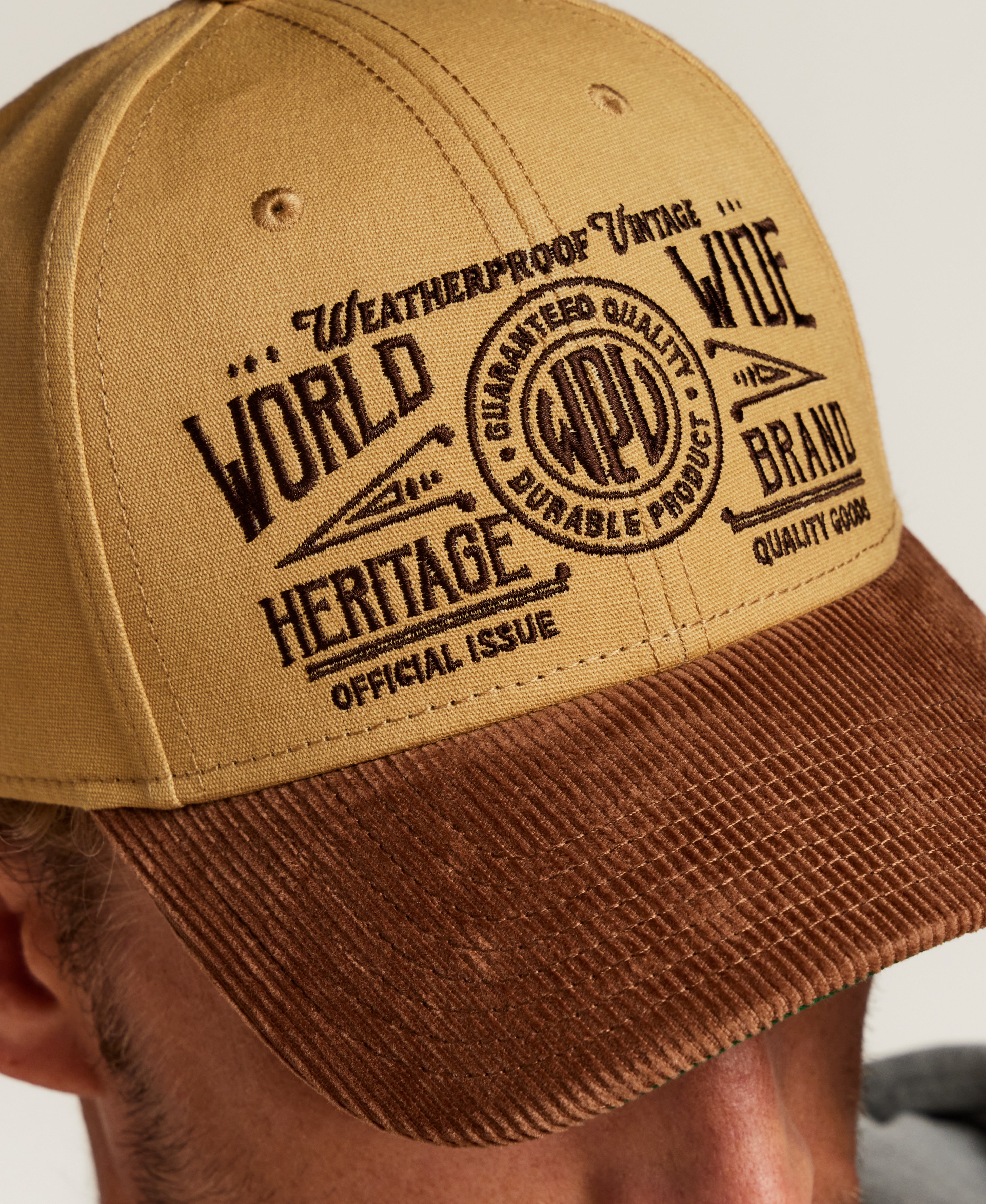 Outfitter Canvas & Cord Cap in Brown