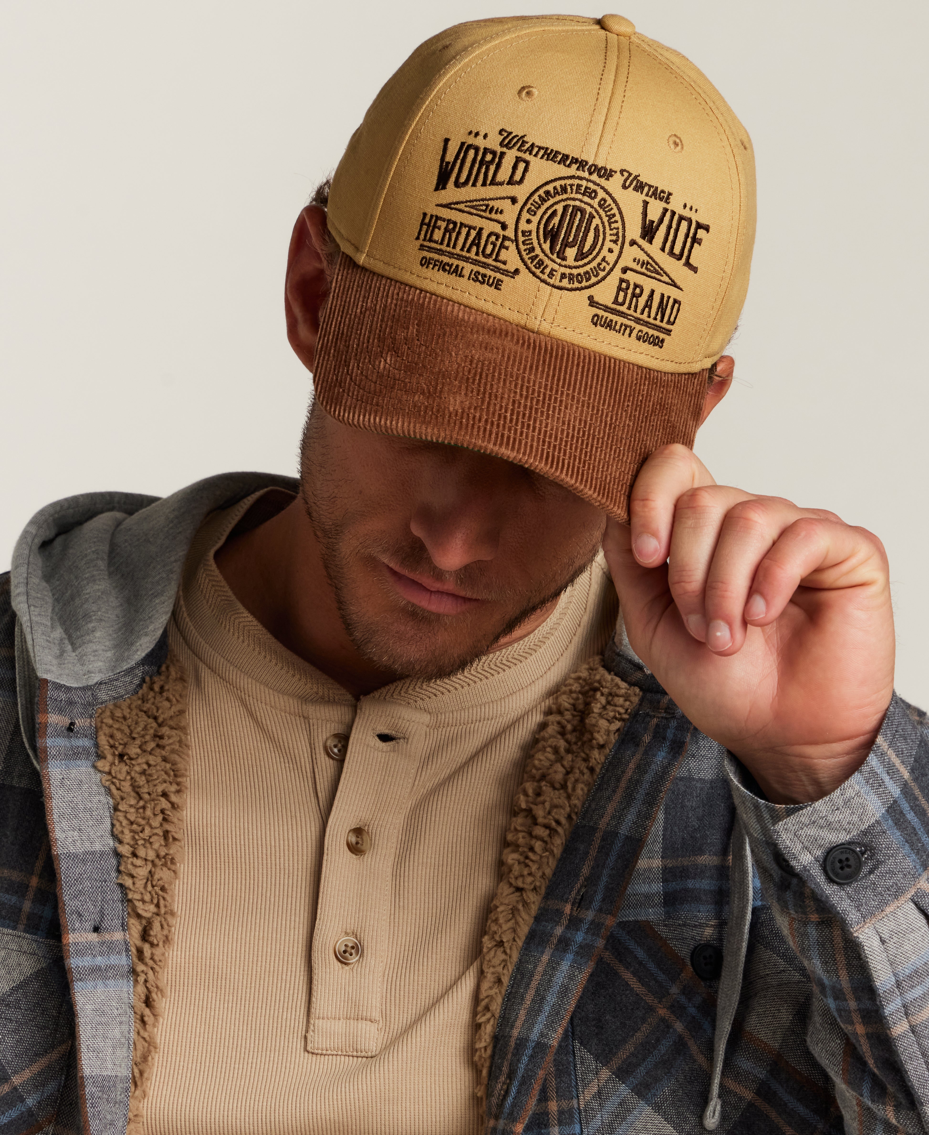 Outfitter Canvas & Cord Cap in Brown