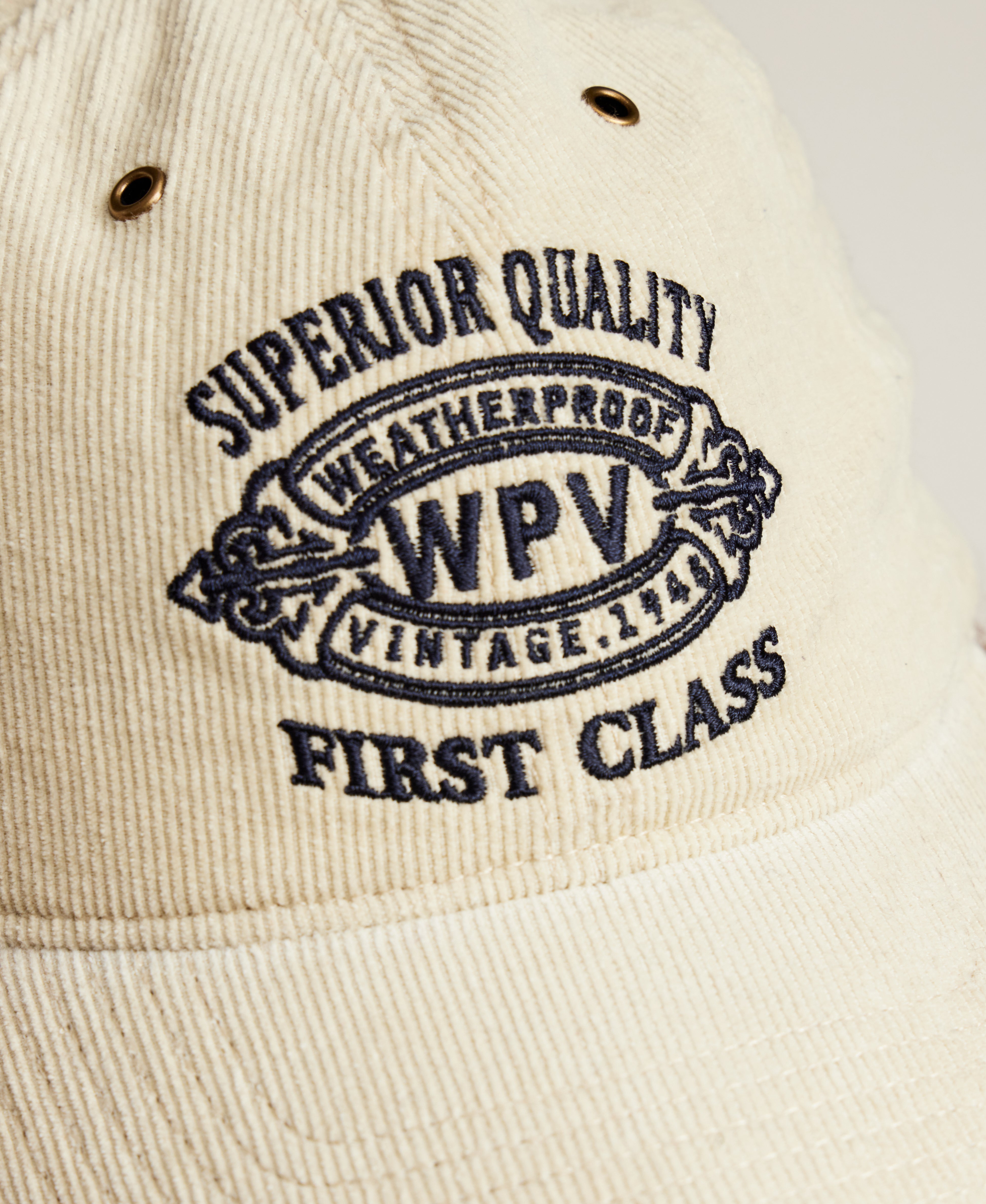 Varsity Corduroy Cap in Stone