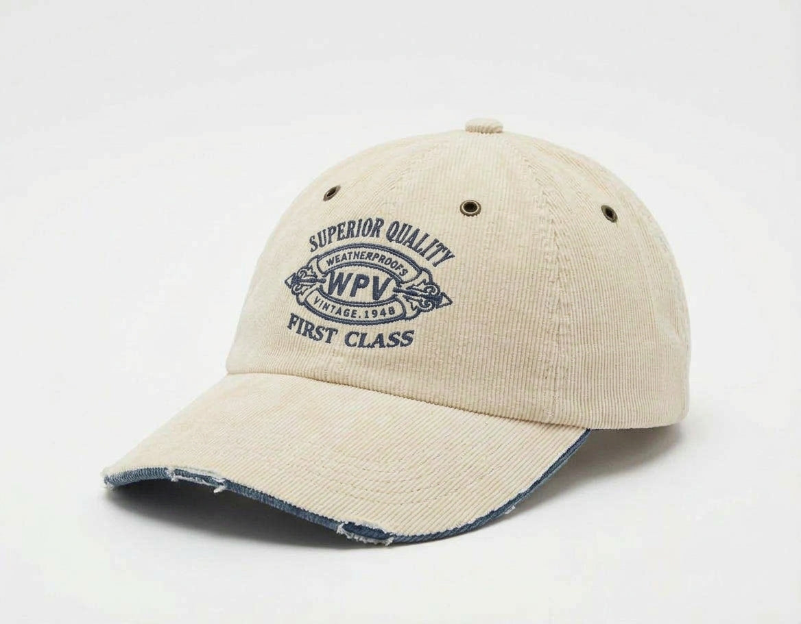 Varsity Corduroy Cap in Stone