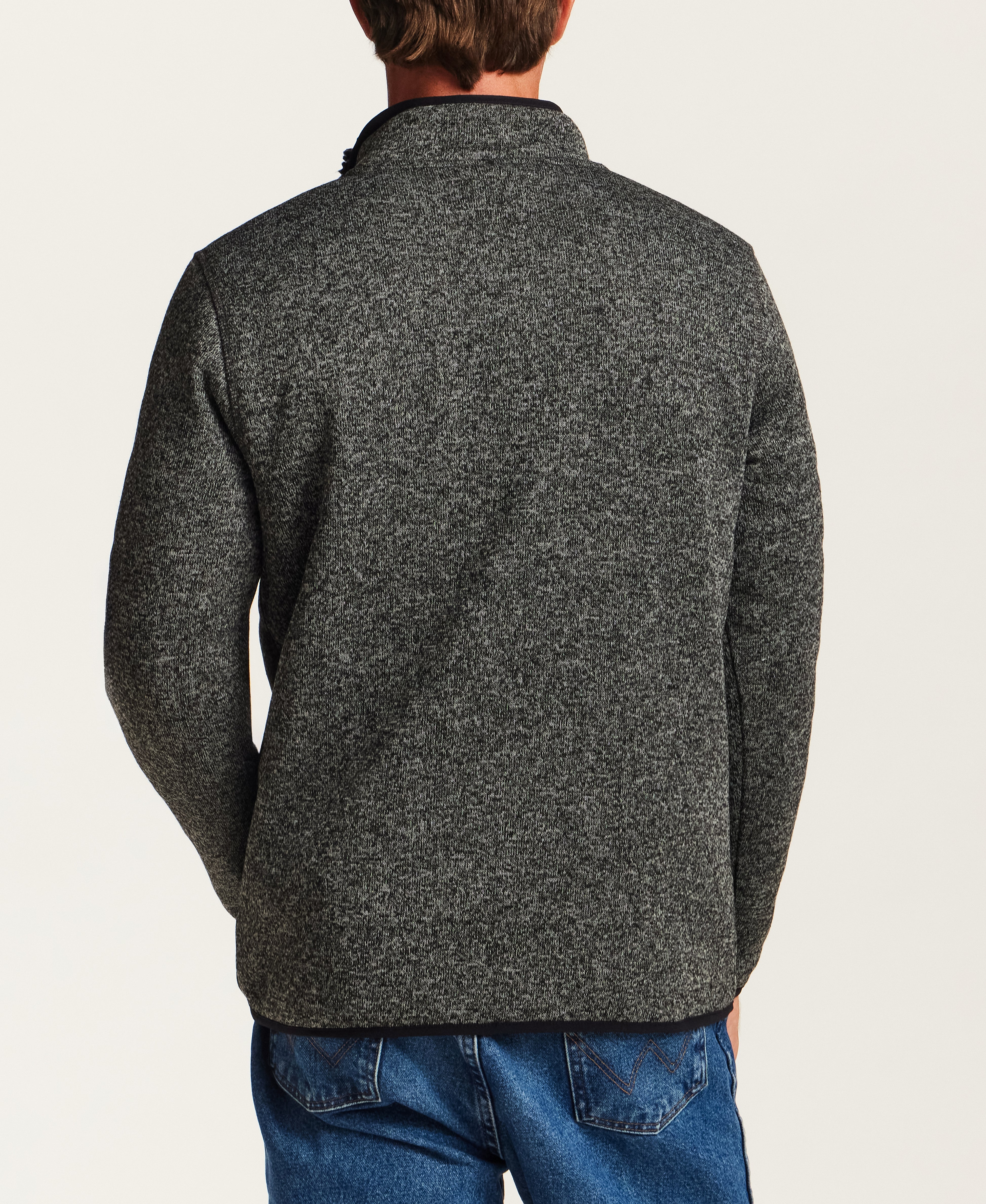 Sweaterfleece Pullover With Sherpa in Meteorite