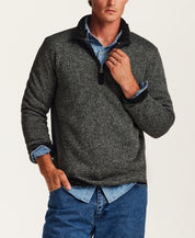 Sweaterfleece Pullover With Sherpa in Meteorite