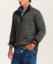 Sweaterfleece Pullover With Sherpa in Meteorite