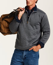Sweaterfleece Pullover With Sherpa in Seaborne