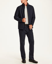 Pinstripe Coatfront Jacket in Blue