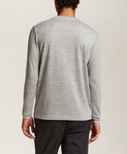Long Sleeve Mixy Henley in Grey