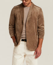 Relaxed Cord Shawl Collar Blazer in Mountain Trail