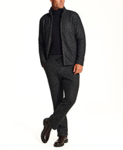 High Pile Bouclé Jogger Pant in Black Grey