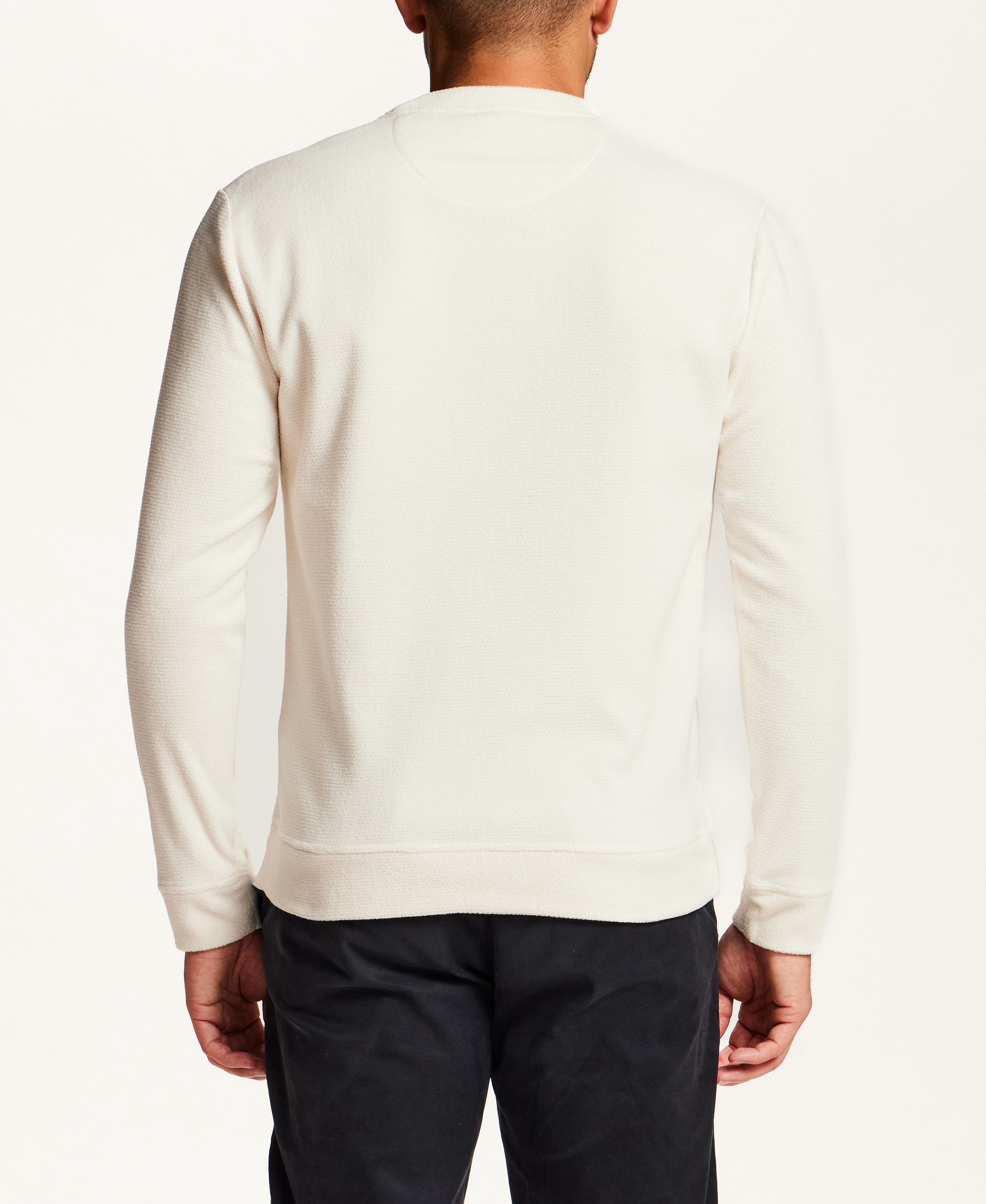 Pebbled Pocket Crewneck in Stream