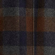Brushed Plaid Car Coat in Charcoal