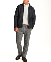 Brushed Plaid Pants in Grey