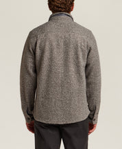 Felted Sherpa Shirt Jacket in Khaki Grey