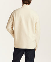 Corded Full-Zip Jacket in Cream