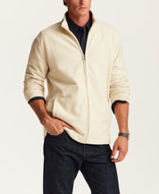 Corded Full-Zip Jacket in Cream