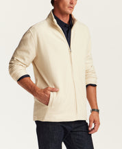 Corded Full-Zip Jacket in Cream