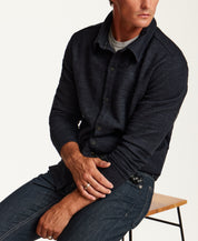 Slub Terry Overshirt in Navy