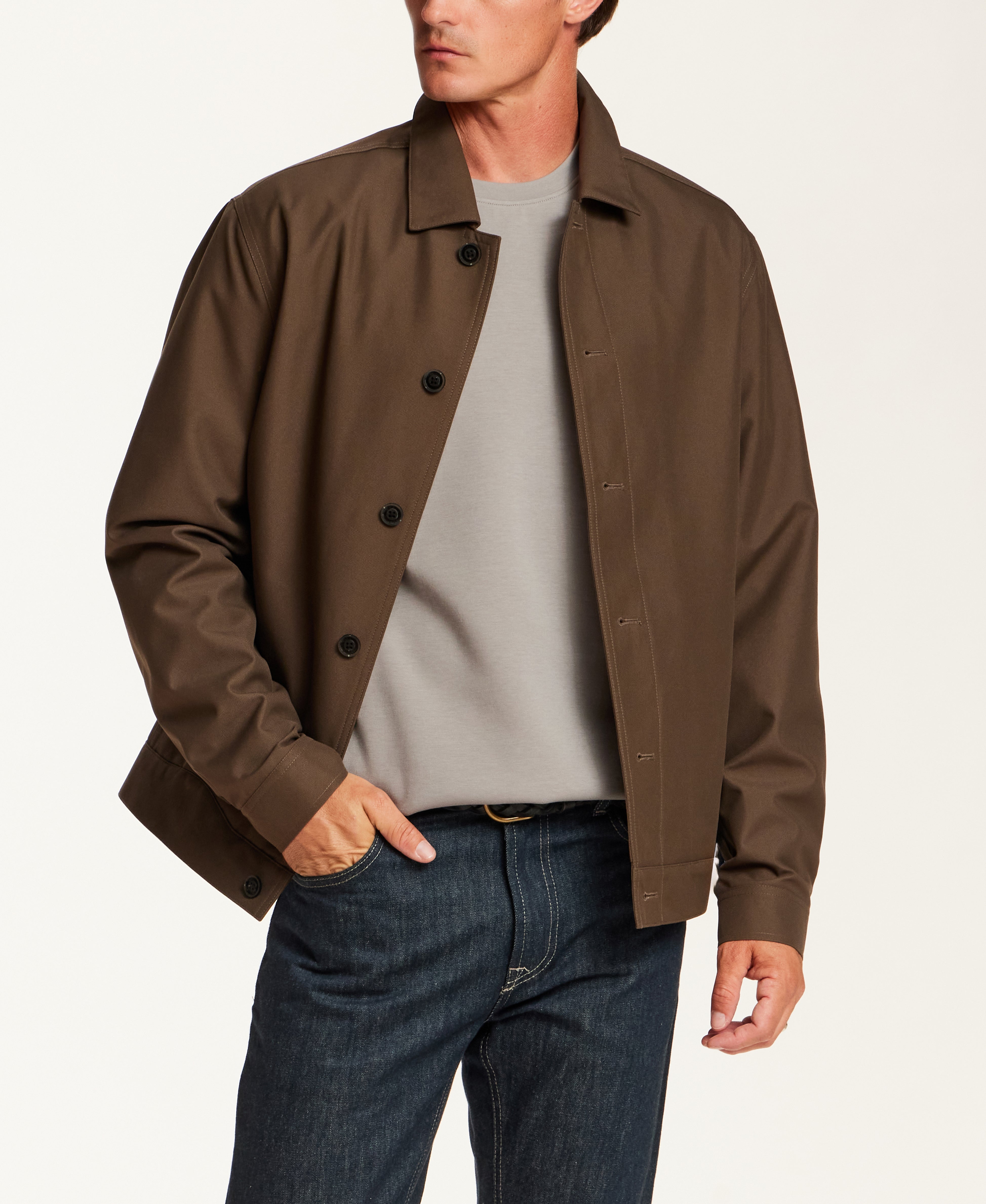 Performance Canvas Jacket in Dark Olive