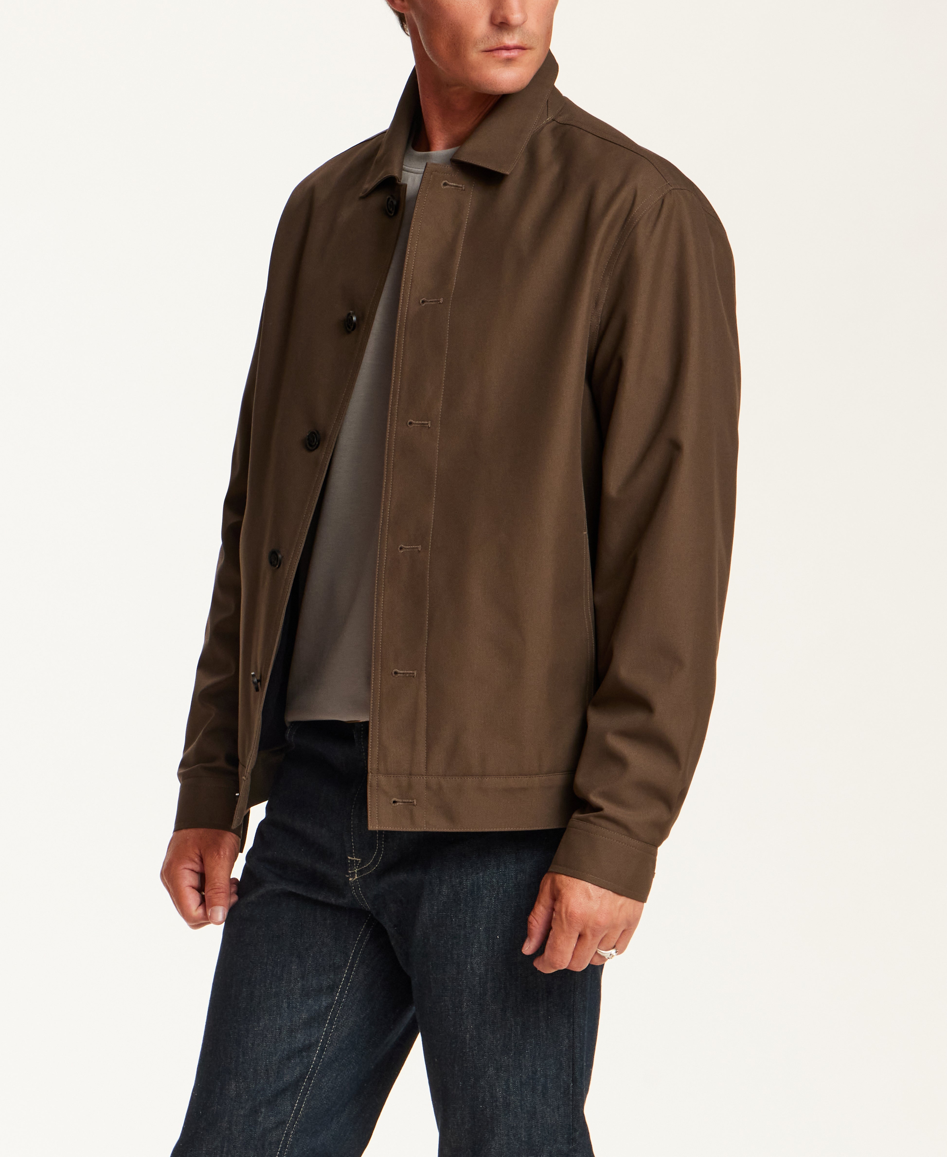 Performance Canvas Jacket in Dark Olive