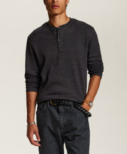 Classic Thermal Henley in Anthracite Heather