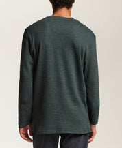Classic Thermal Henley in Heather Scarab