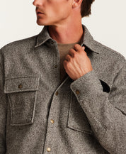 Knit Shirt Jacket in Chocolate Torte