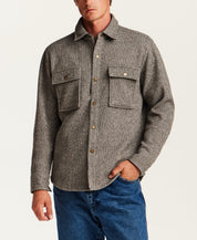 Knit Shirt Jacket in Chocolate Torte