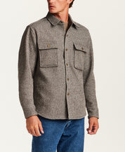 Knit Shirt Jacket in Chocolate Torte