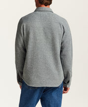 Knit Shirt Jacket in Stormy Weather