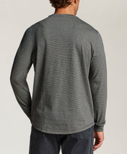 Signature Microstripe Crew in Metal Grey