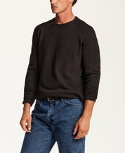 Textured Raglan Crewneck in Meteorite