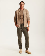 Pebble Fleece Jogger in Forest Night