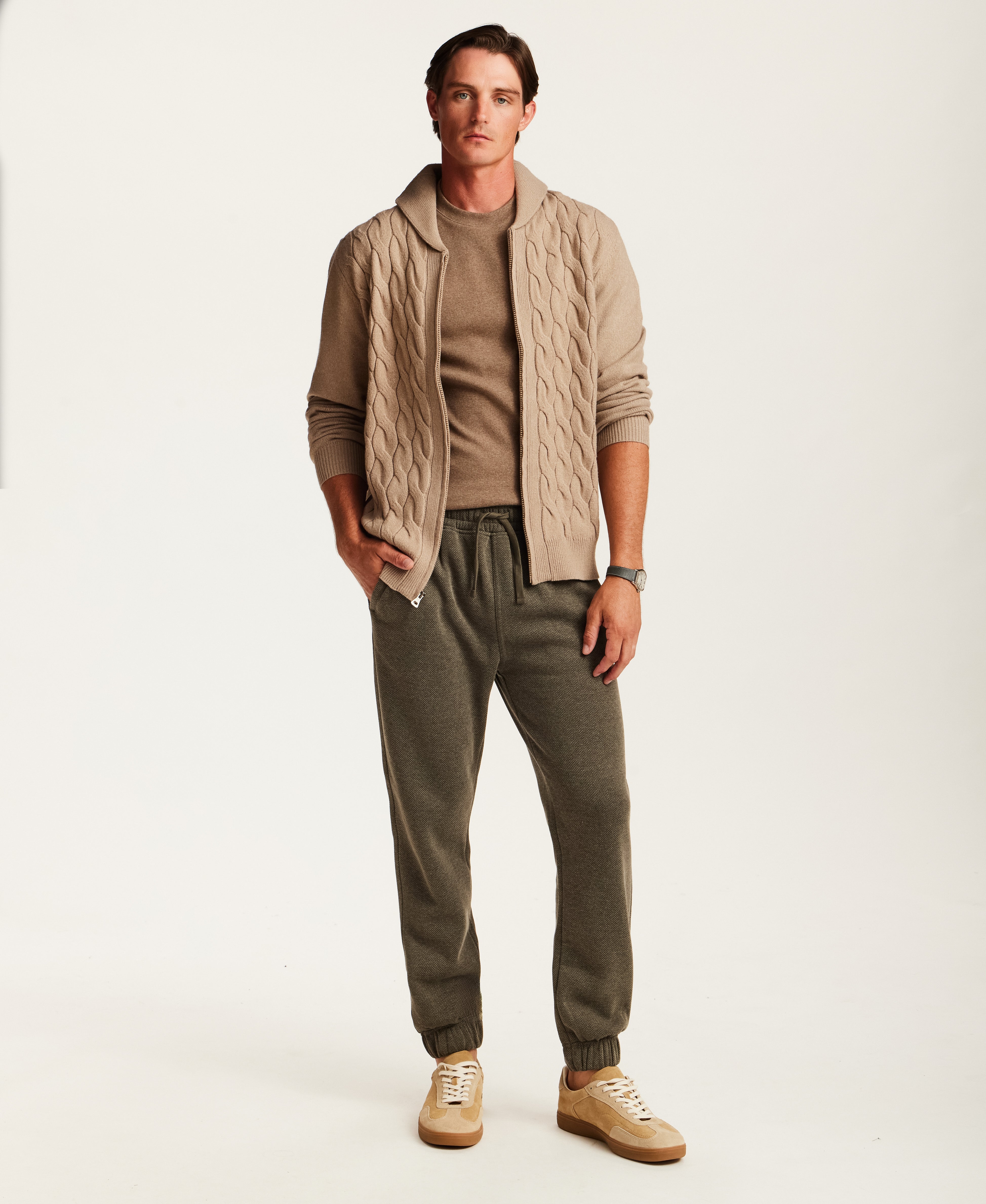 Pebble Fleece Jogger in Forest Night