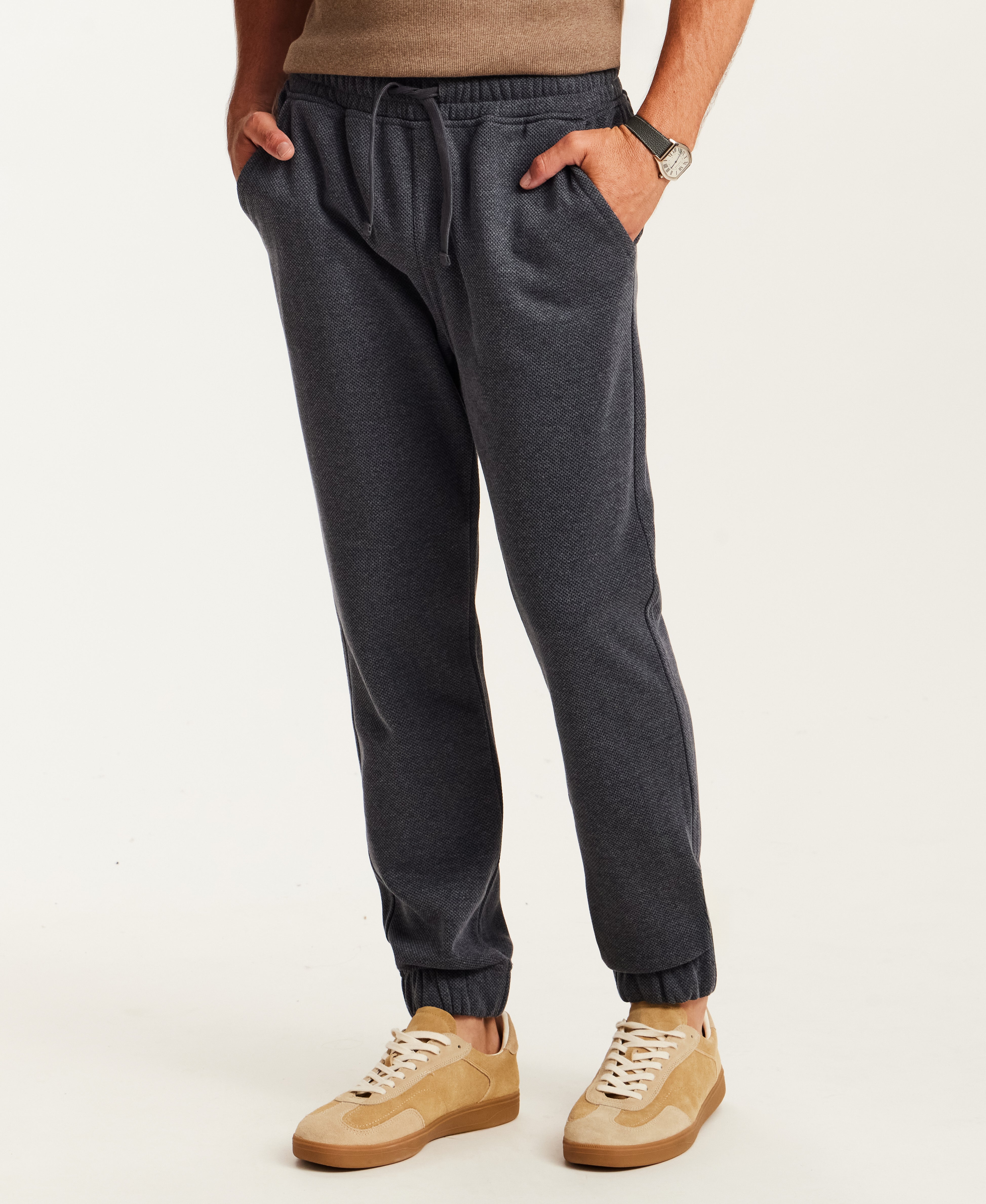 Pebble Fleece Jogger in Midnight Navy