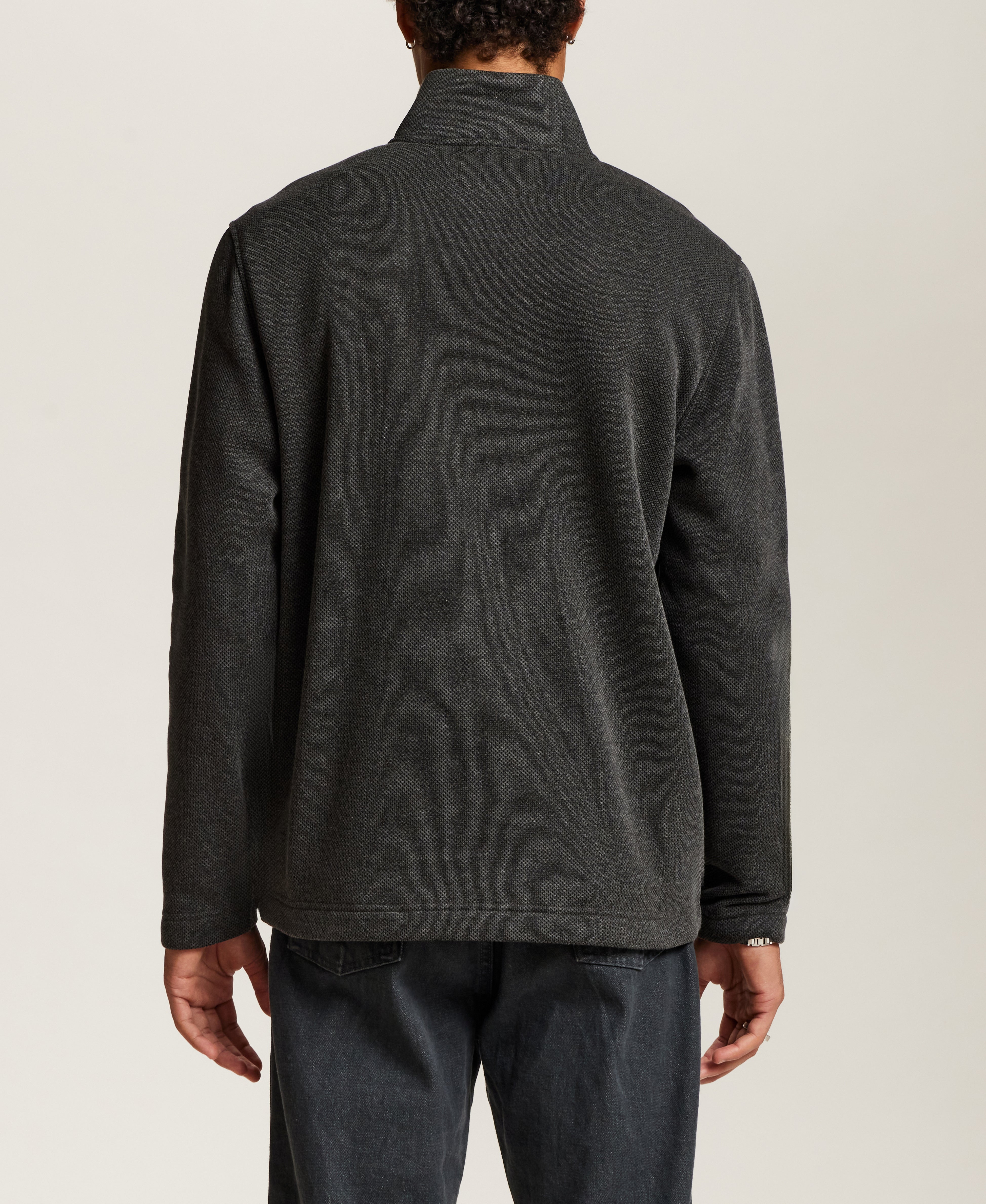 Pebble Fleece Quarter-Zip in Black Beauty