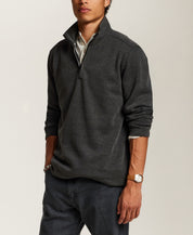 Pebble Fleece Quarter-Zip in Black Beauty