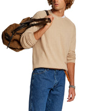 Cotton-Cashmere Raglan Sweater in Bone Heather